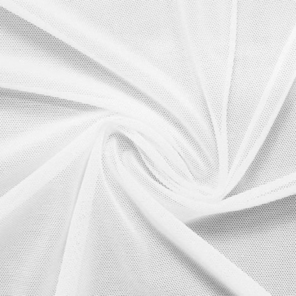 1 yd of 4 way Stretch Spandex Mesh_ White